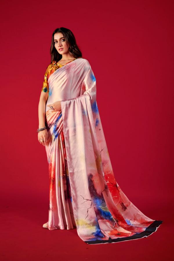 Rajpath Alexa Printed Wear Satin Crepe Saree Collection